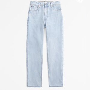 Abercrombie & Fitch High Rise Mom Jean - Light with Raw Hem 25" Regular (Size 0)